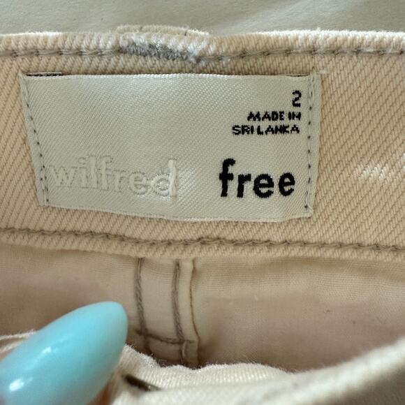 ARITZIA | Wilfred Free Ecru Cream Denim Western Style Mini Skirt | Size 2 - Picture 8 of 9